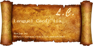 Lengyel Cecília névjegykártya