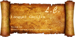 Lengyel Cecília névjegykártya